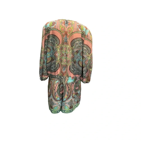 Bisou Bisou Paisley Boho Romper size XL - Picture 2 of 7